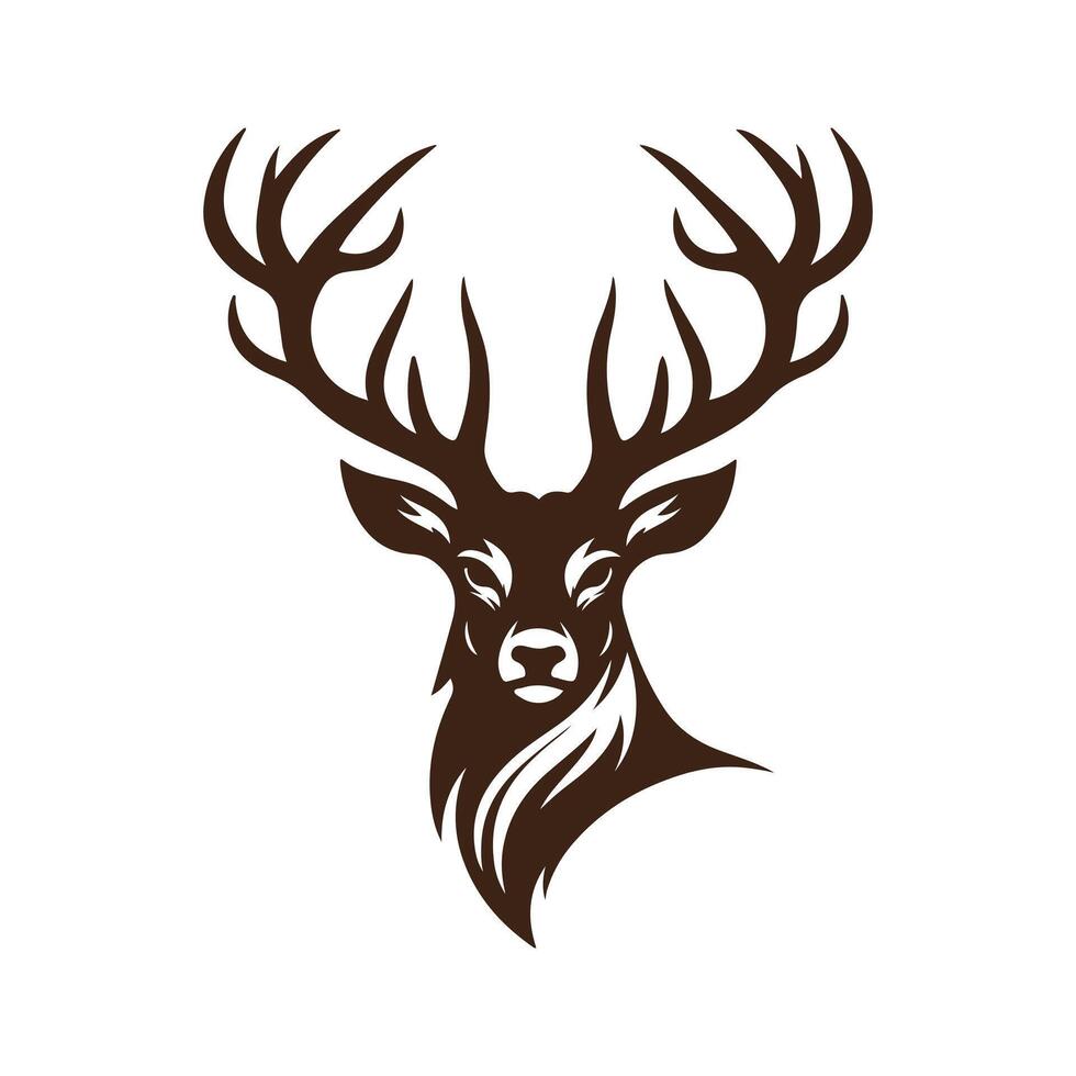 Deer head illustration vector