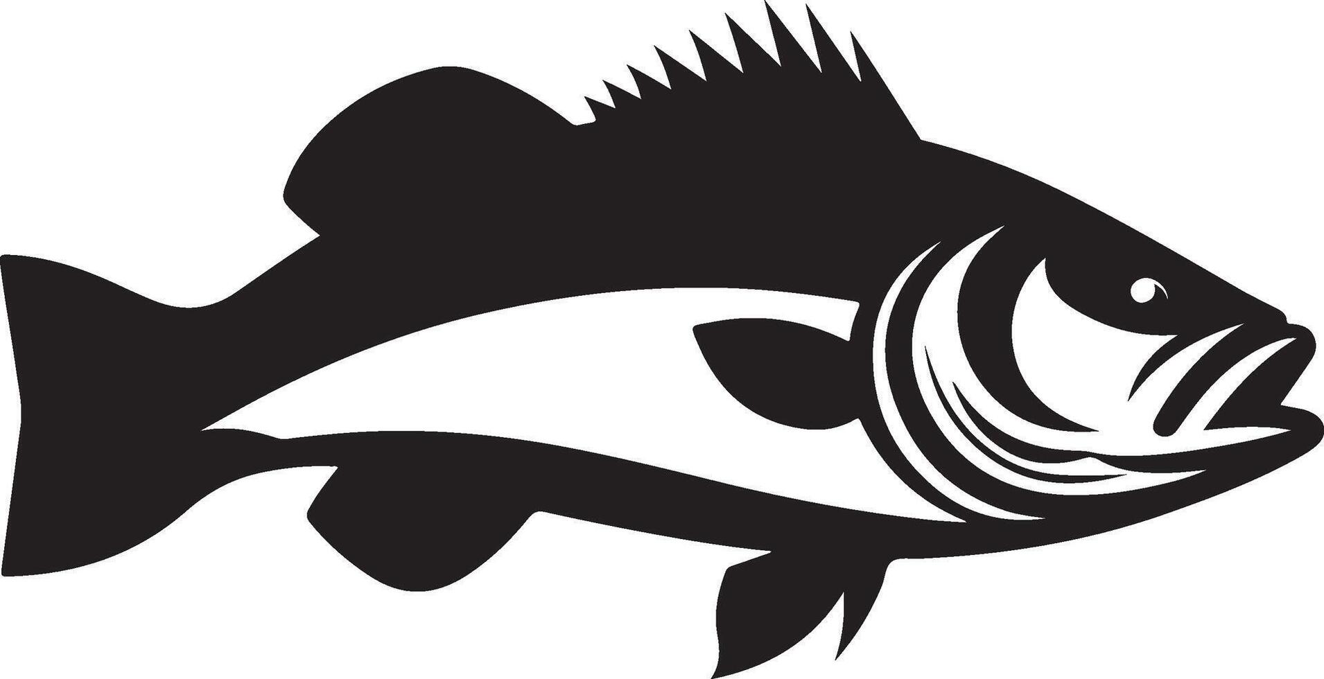 simple bass fish vector