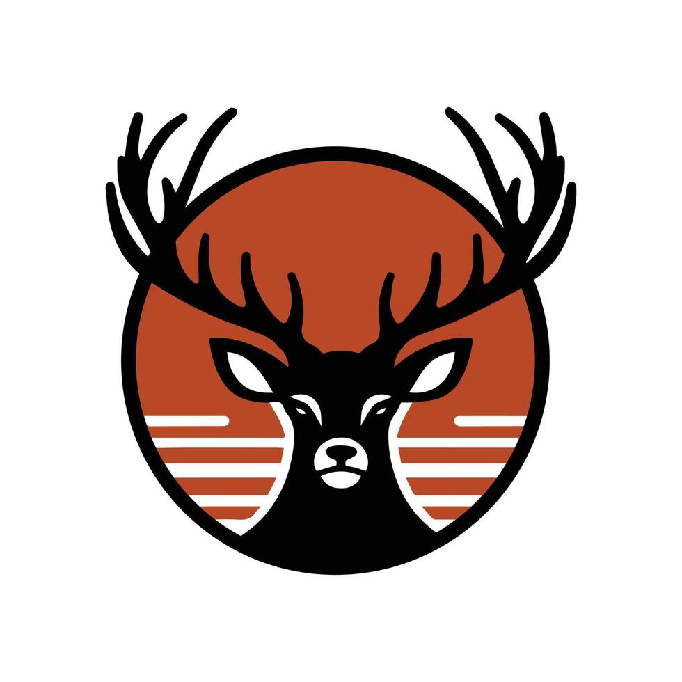 Deer head illustration vector