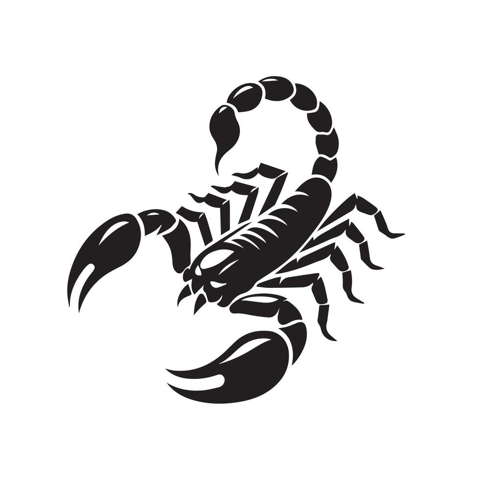 scorpion silhouette illustration vector