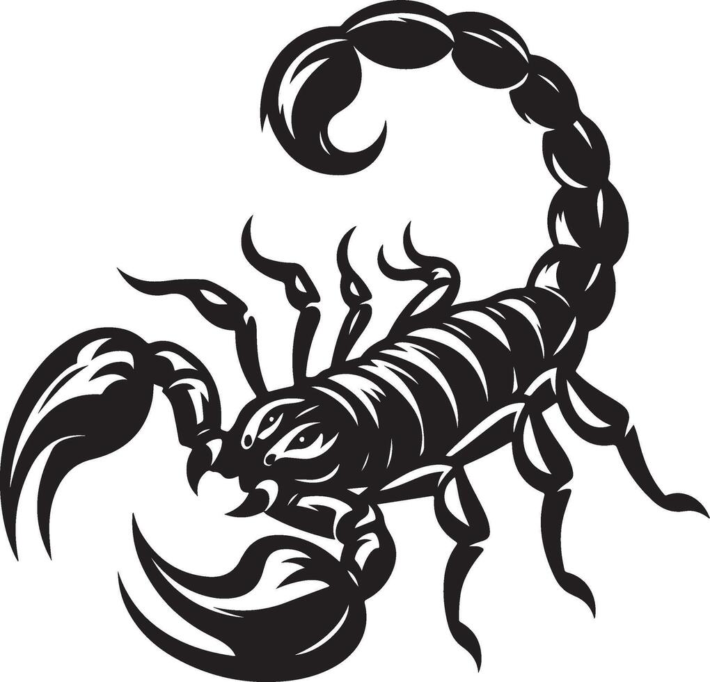 scorpion silhouette illustration vector