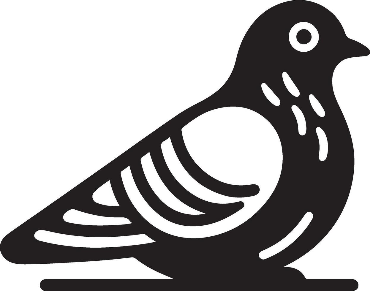 Pigeon black Illustration vector