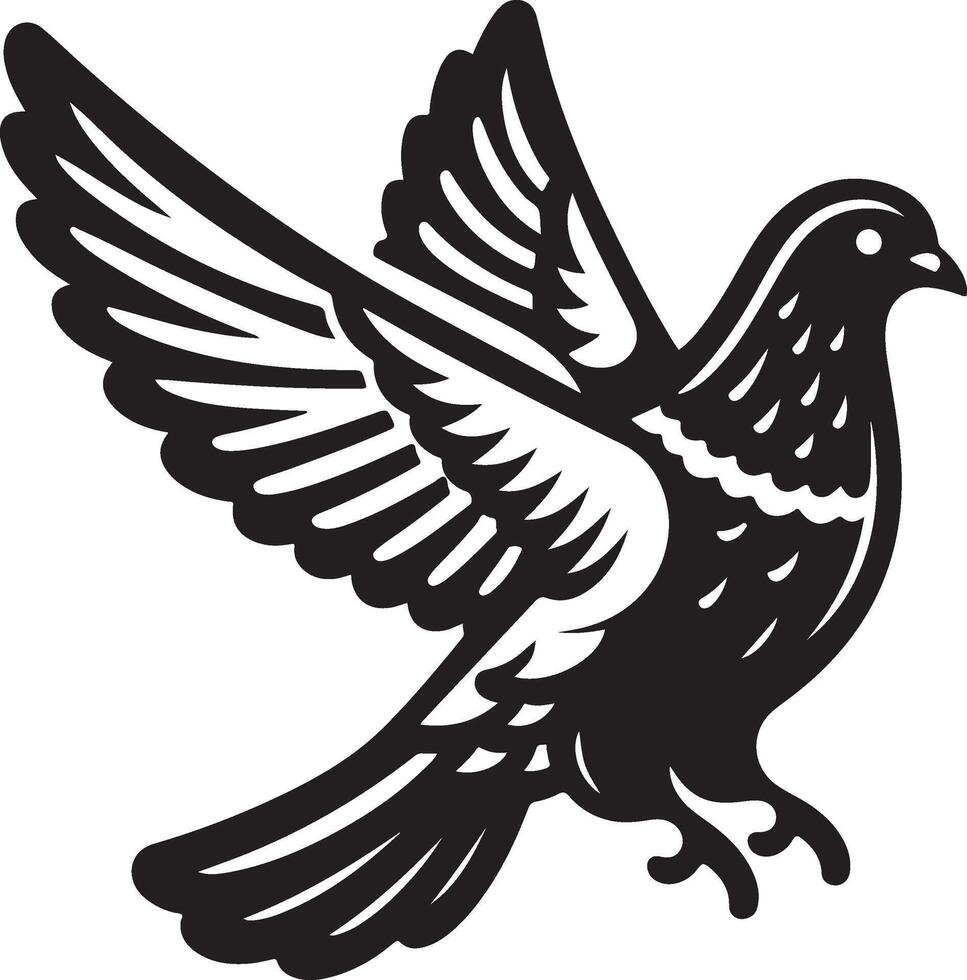 Pigeon black Illustration vector
