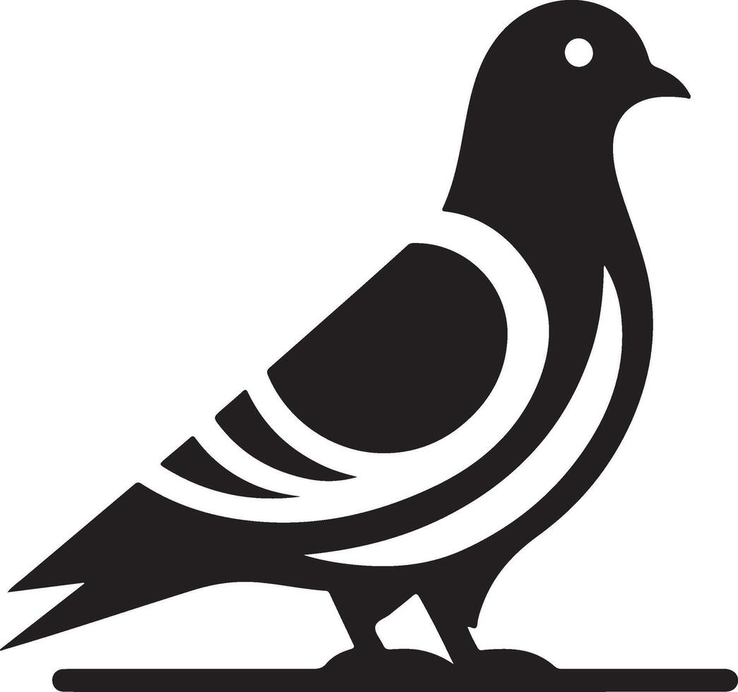 Pigeon black Illustration vector