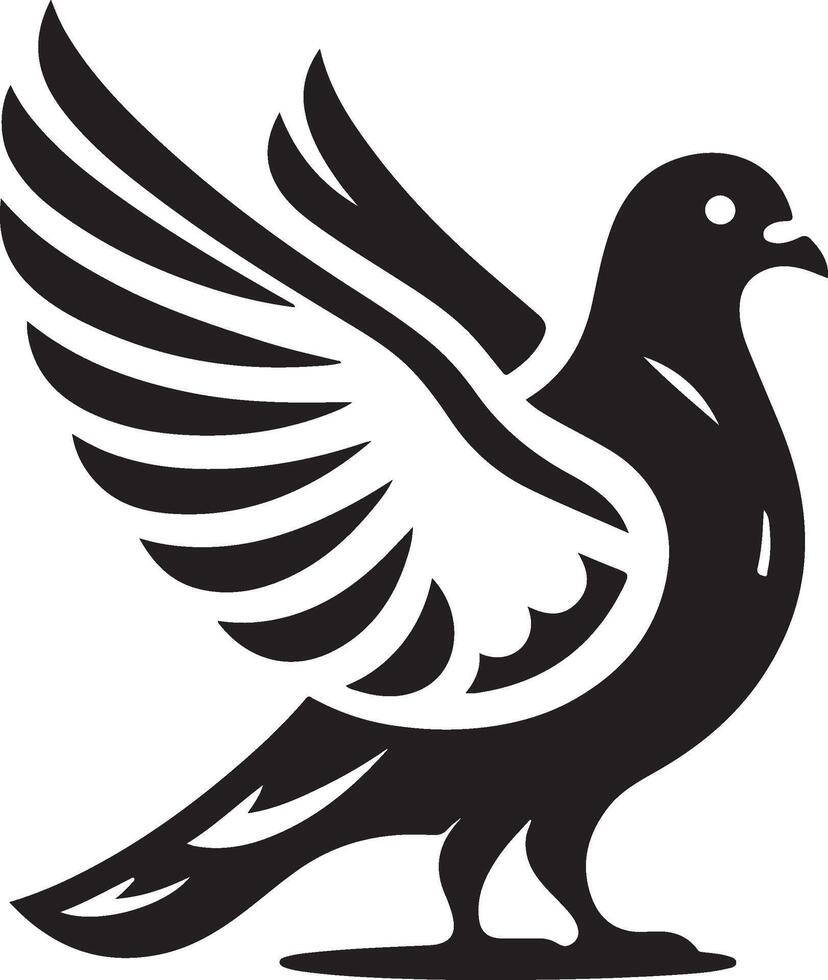 Pigeon black Illustration vector