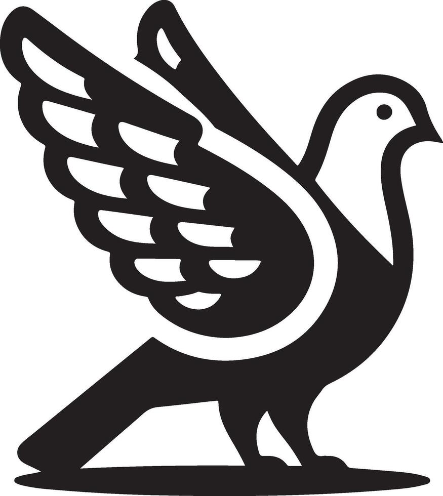 Pigeon black Illustration vector