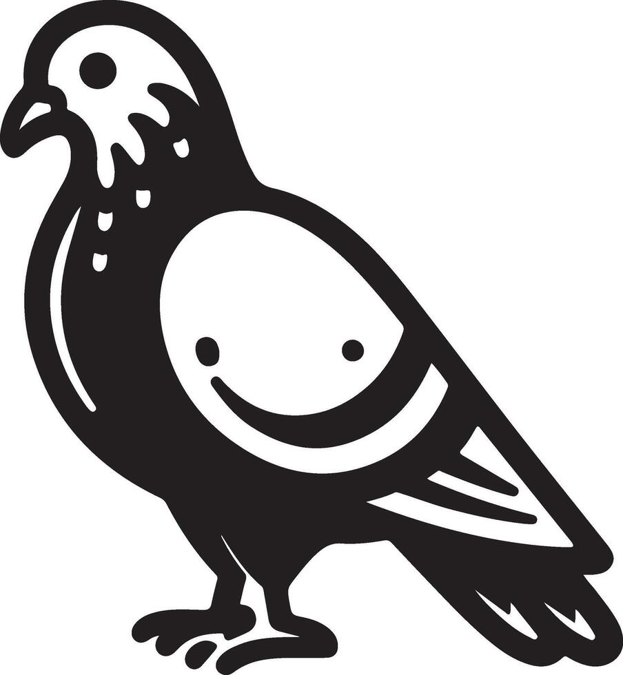Pigeon black Illustration vector