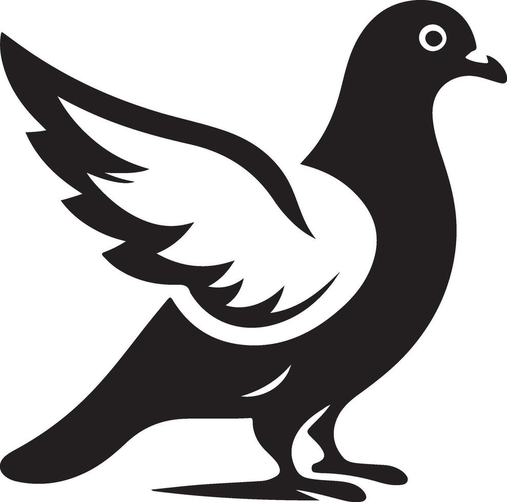 Pigeon black Illustration vector
