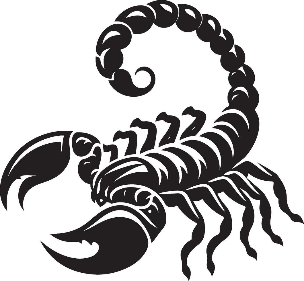scorpion silhouette illustration vector