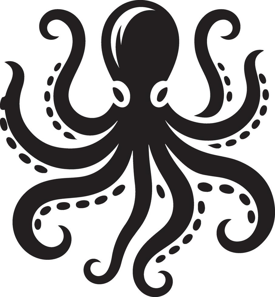 octopus silhouette illustration vector