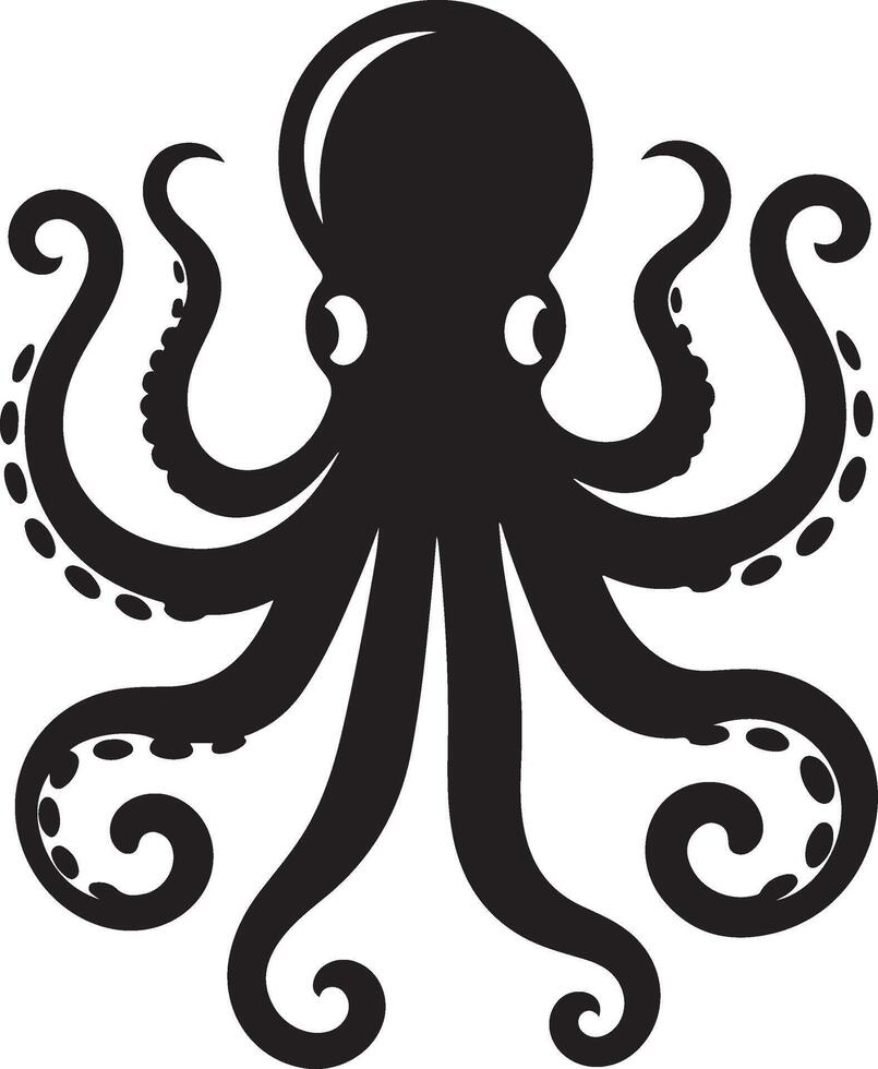 octopus silhouette illustration vector