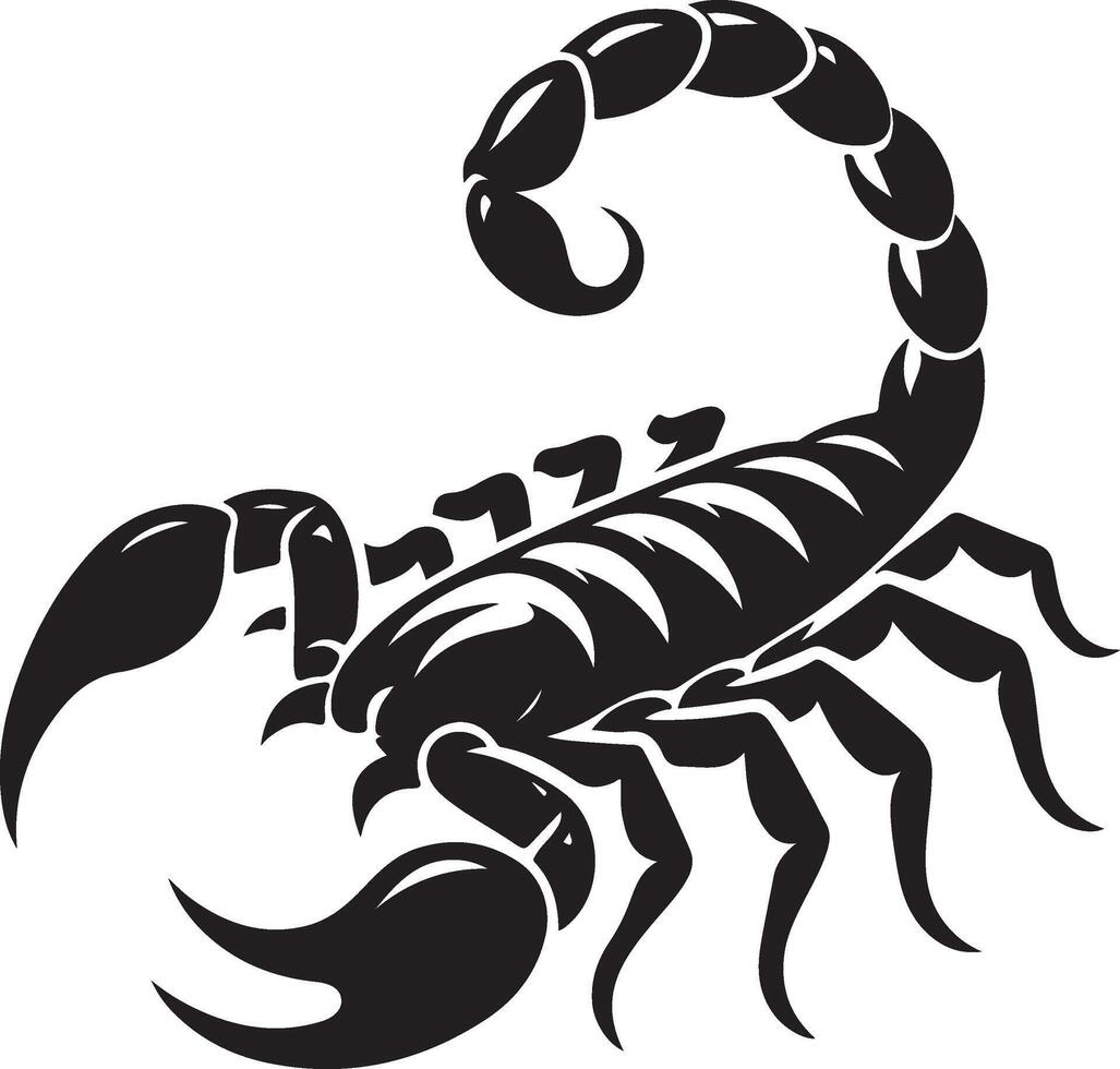 scorpion silhouette illustration vector