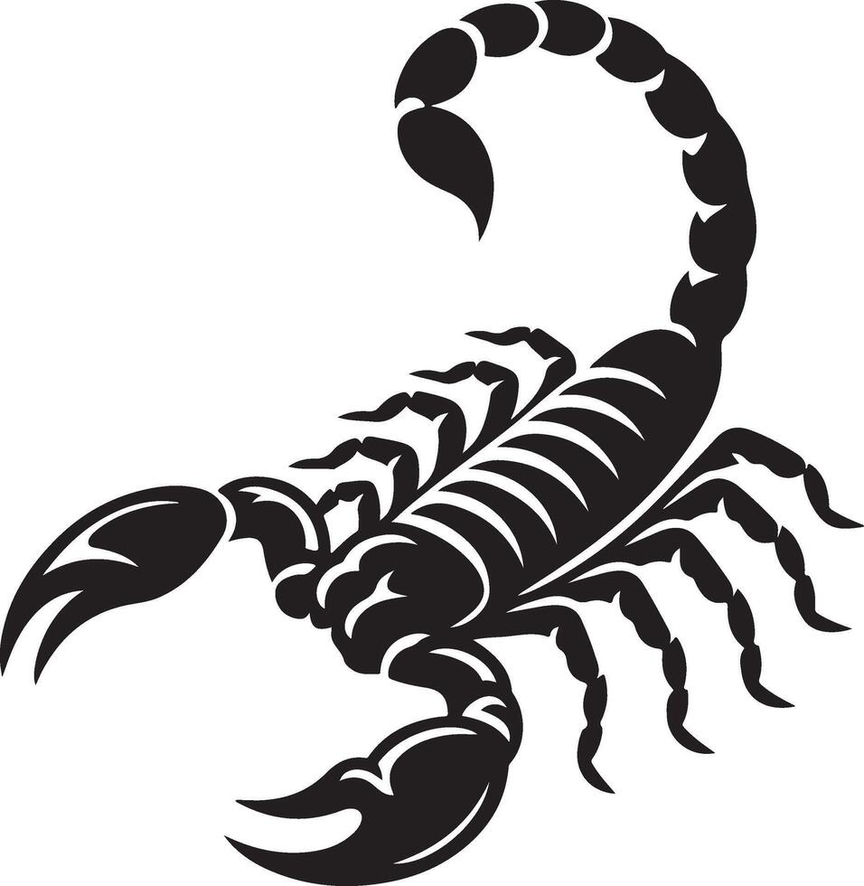scorpion silhouette illustration vector
