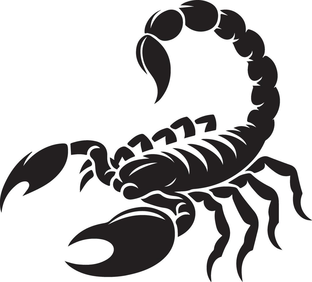 scorpion silhouette illustration vector
