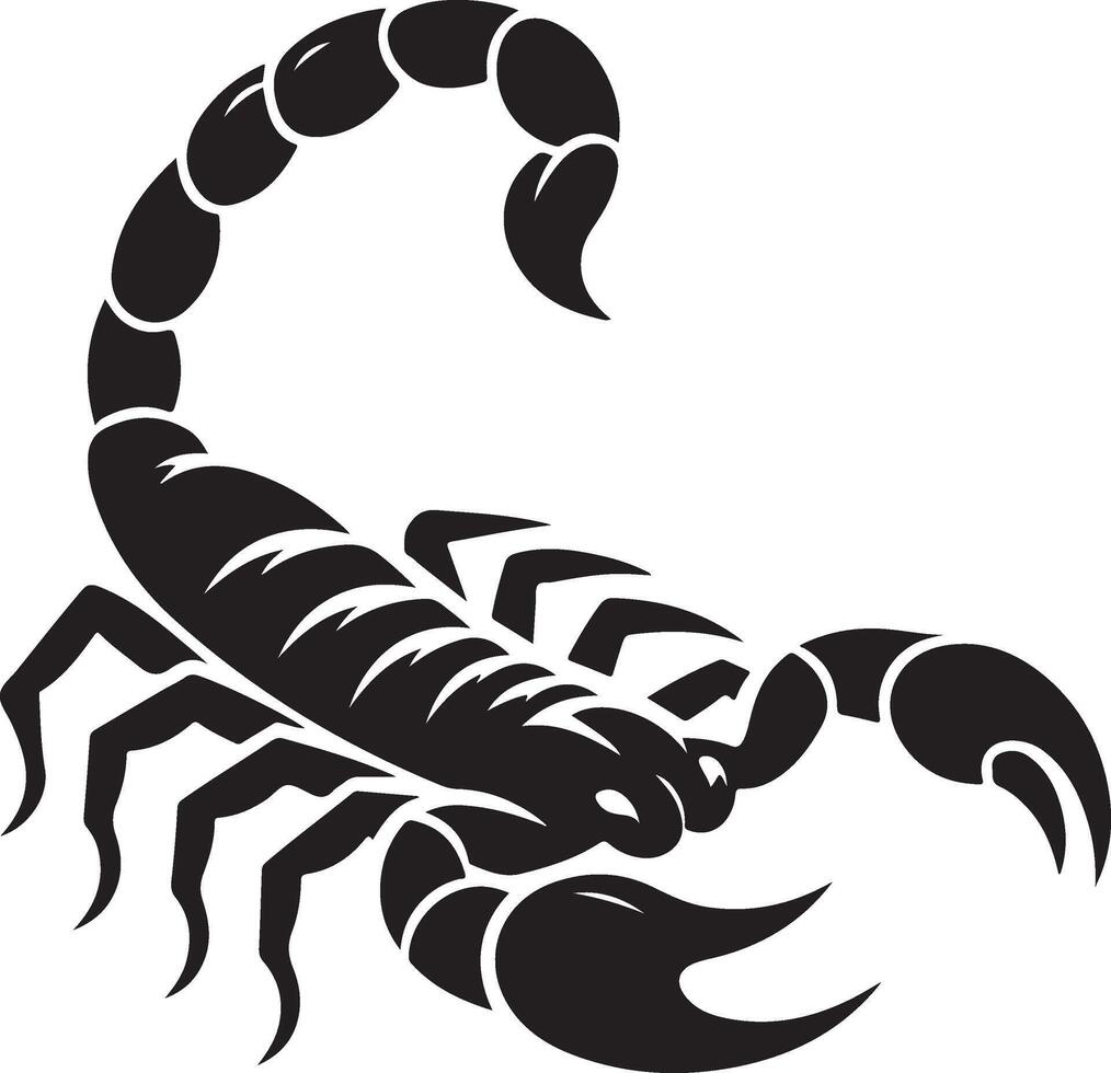 scorpion silhouette illustration vector