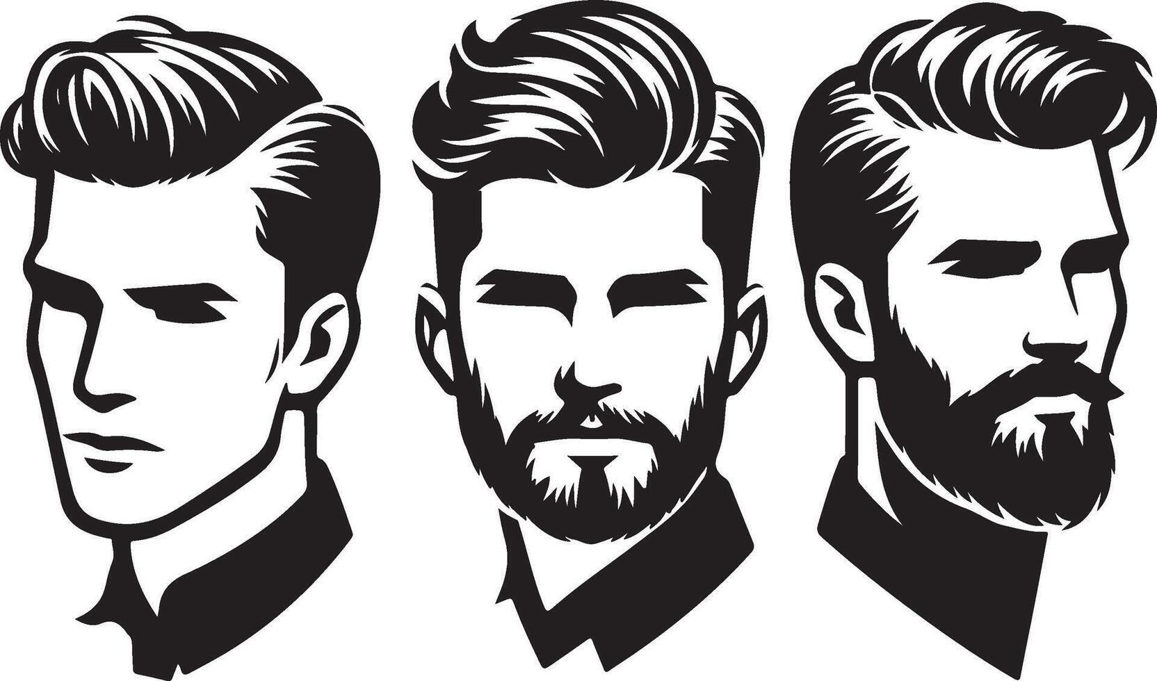 man hairstyles black vector