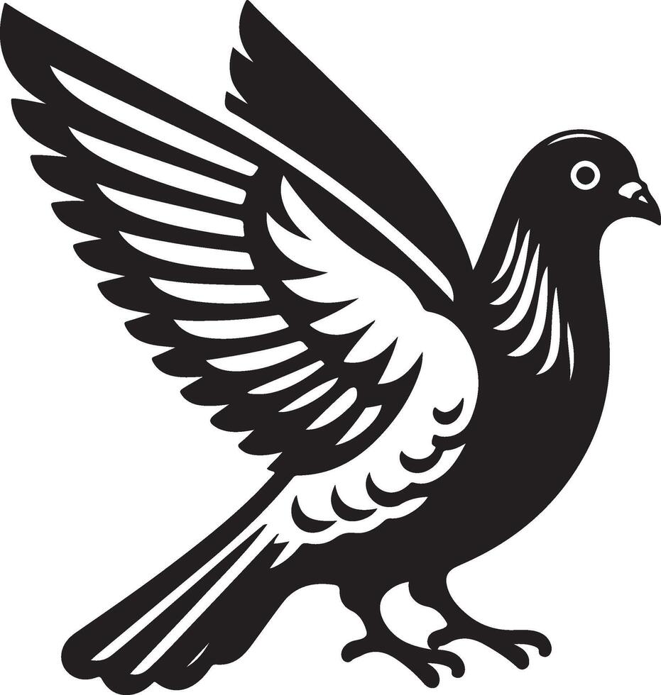 Pigeon black Illustration vector