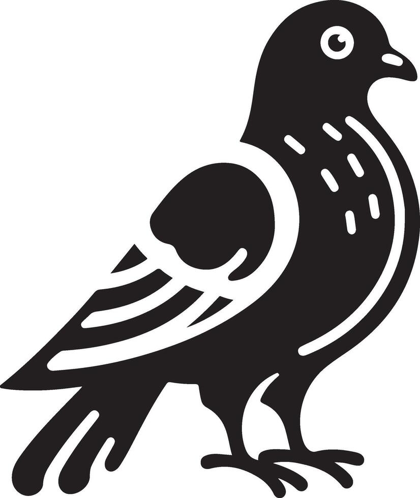 Pigeon black Illustration vector