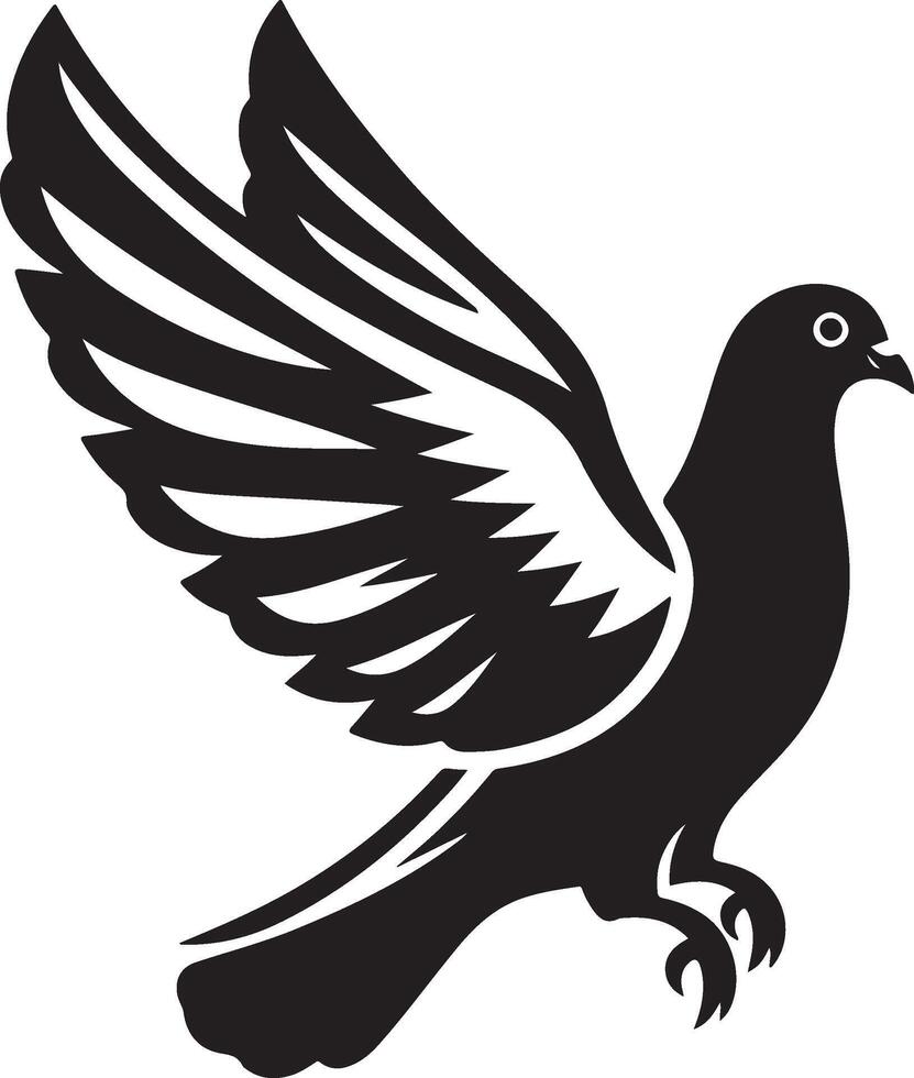 Pigeon black Illustration vector