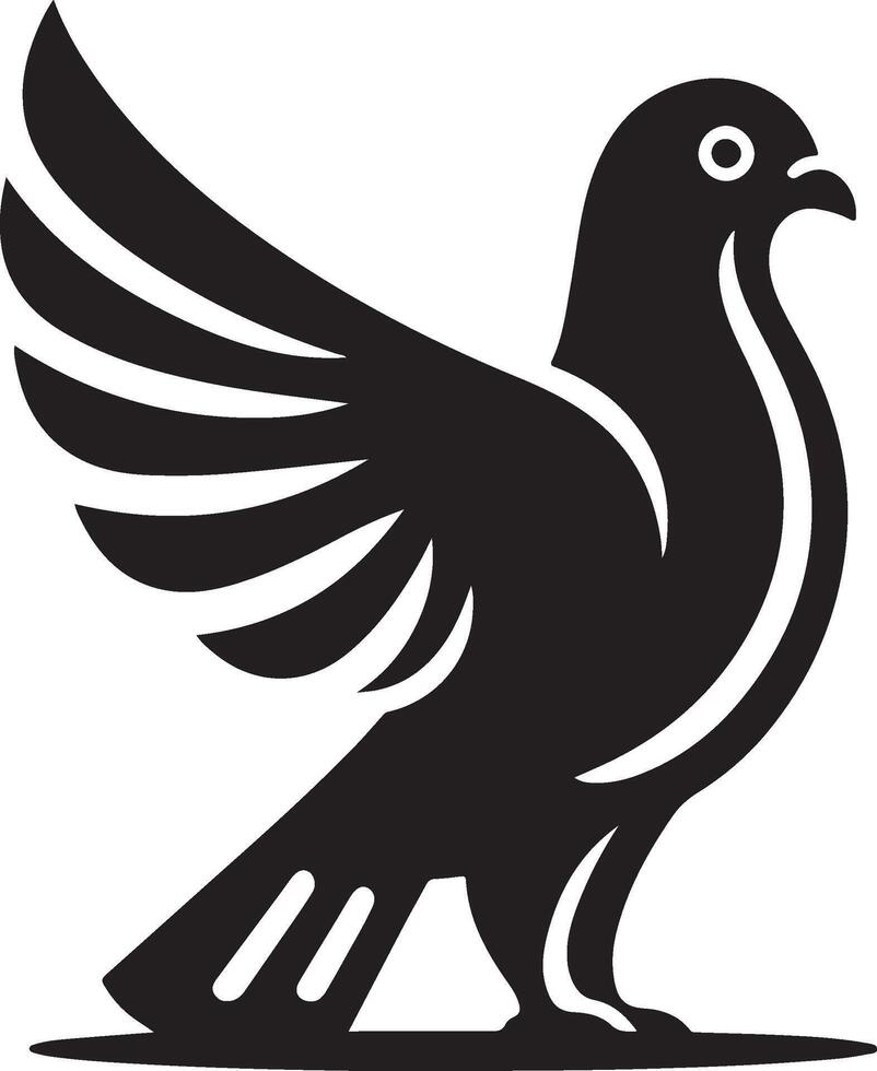 Pigeon black Illustration vector