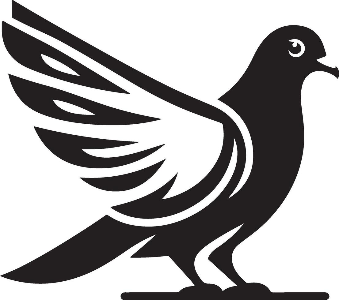 Pigeon black Illustration vector