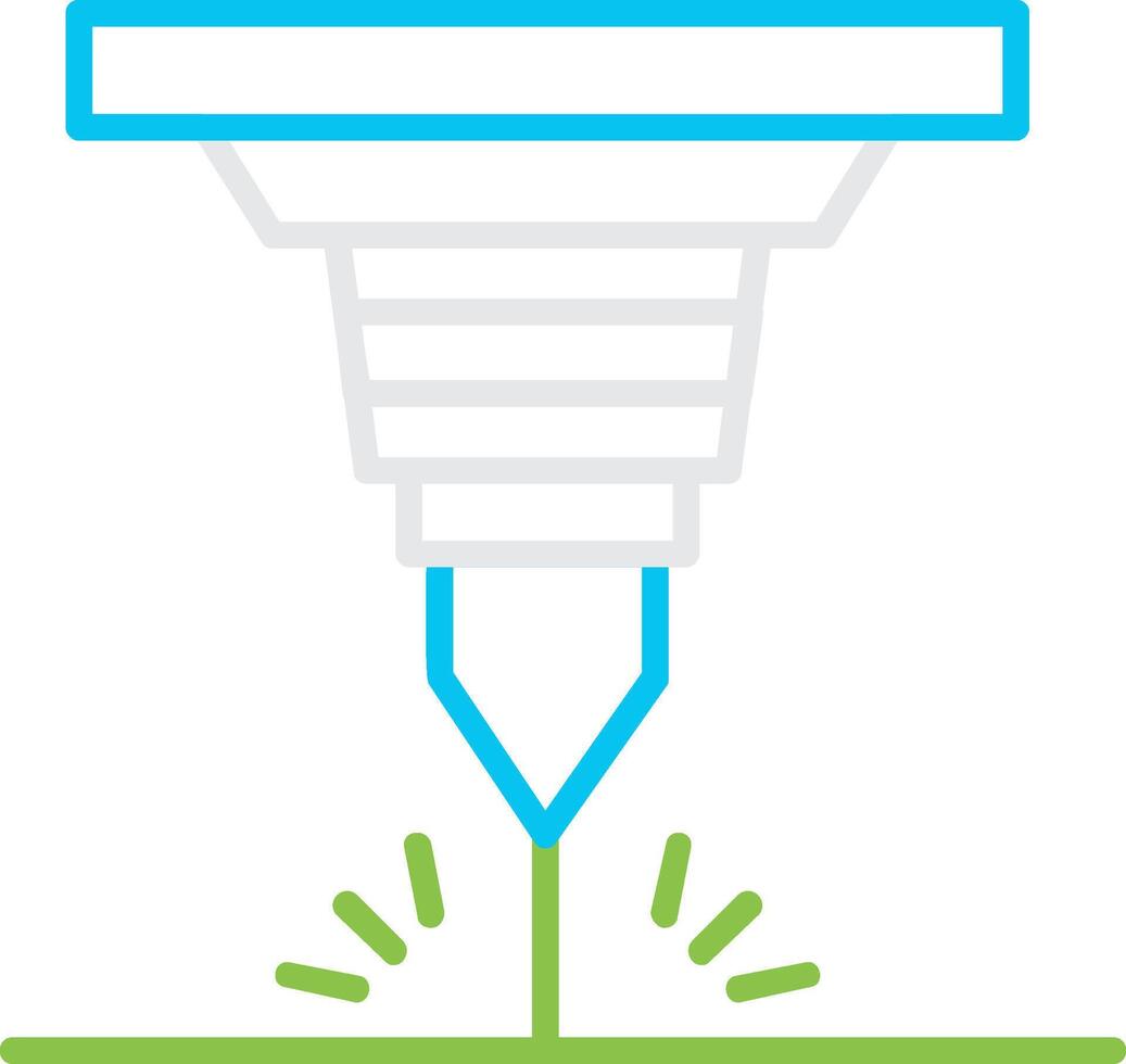 Water Cutting Machine Creative Icon Design vector