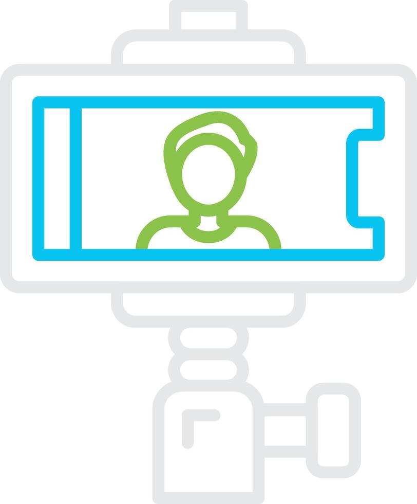 Selfie Stick Creative Icon Design vector