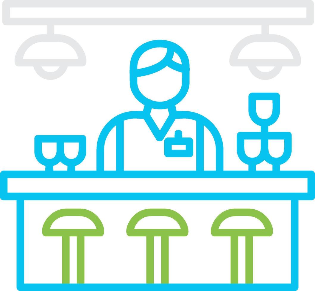 Bar Counter Creative Icon Design vector