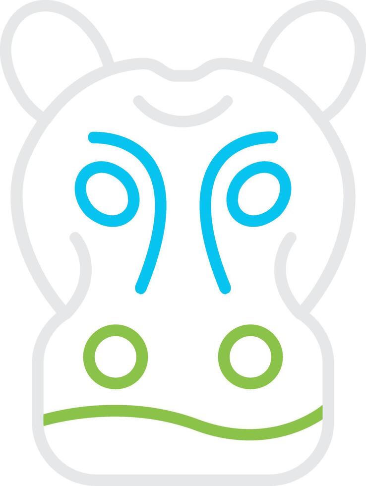 Hippopotamus Creative Icon Design vector