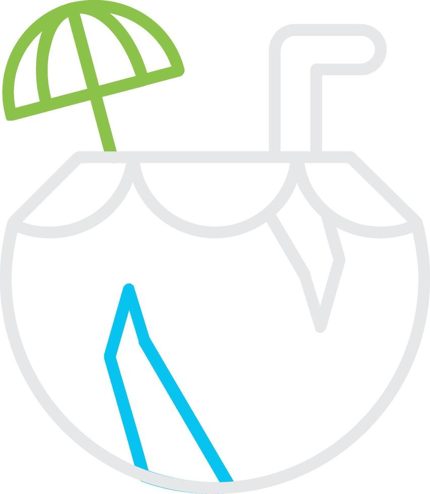 Coconut Drink Creative Icon Design vector