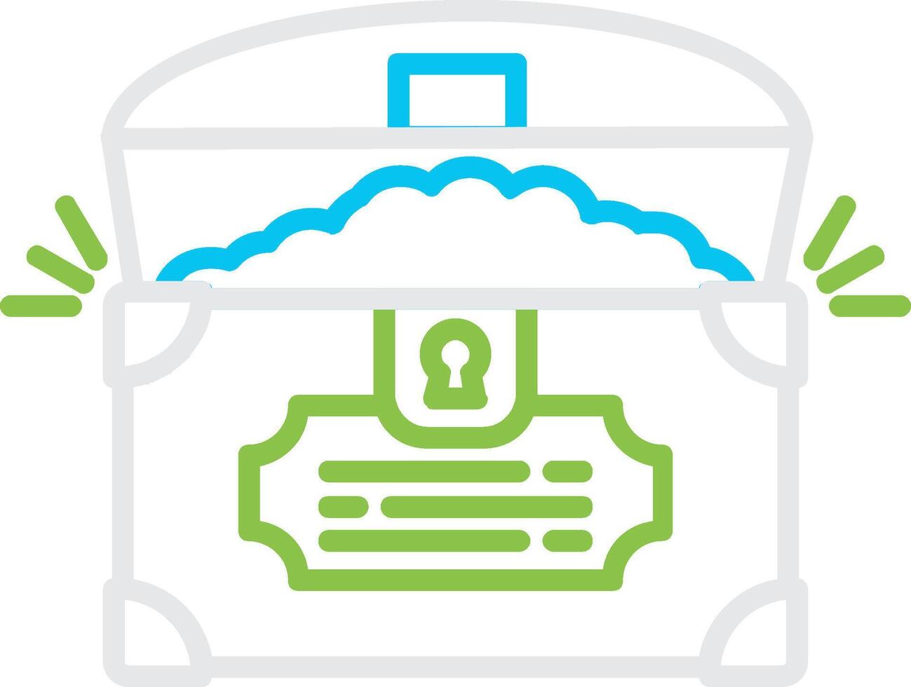 Treasure Chest Creative Icon Design vector