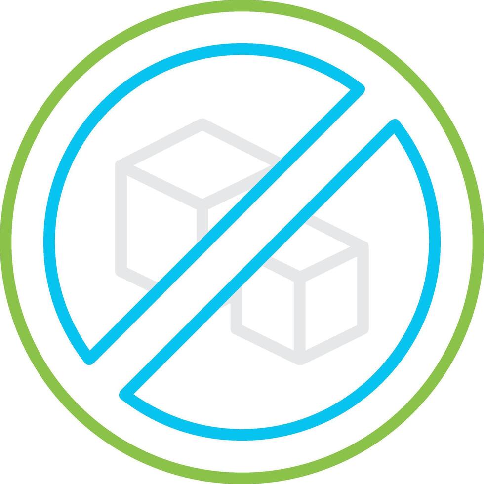 No Sugar Creative Icon Design vector