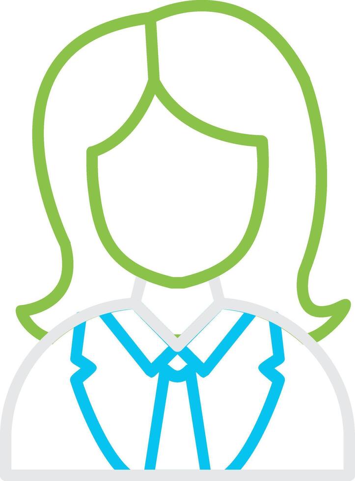Female Worker Creative Icon Design vector
