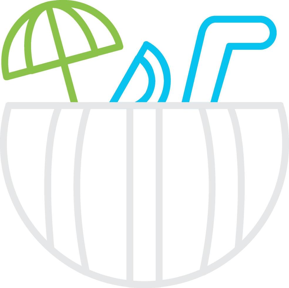 Watermelon Cocktail Creative Icon Design vector