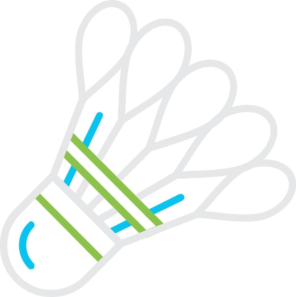 Shuttlecock Creative Icon Design vector