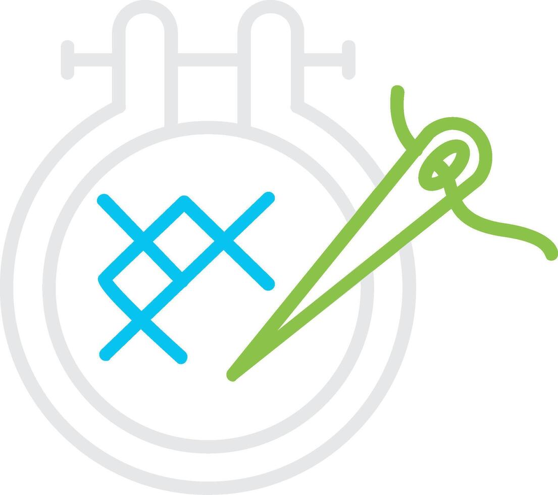Embroidery Creative Icon Design vector