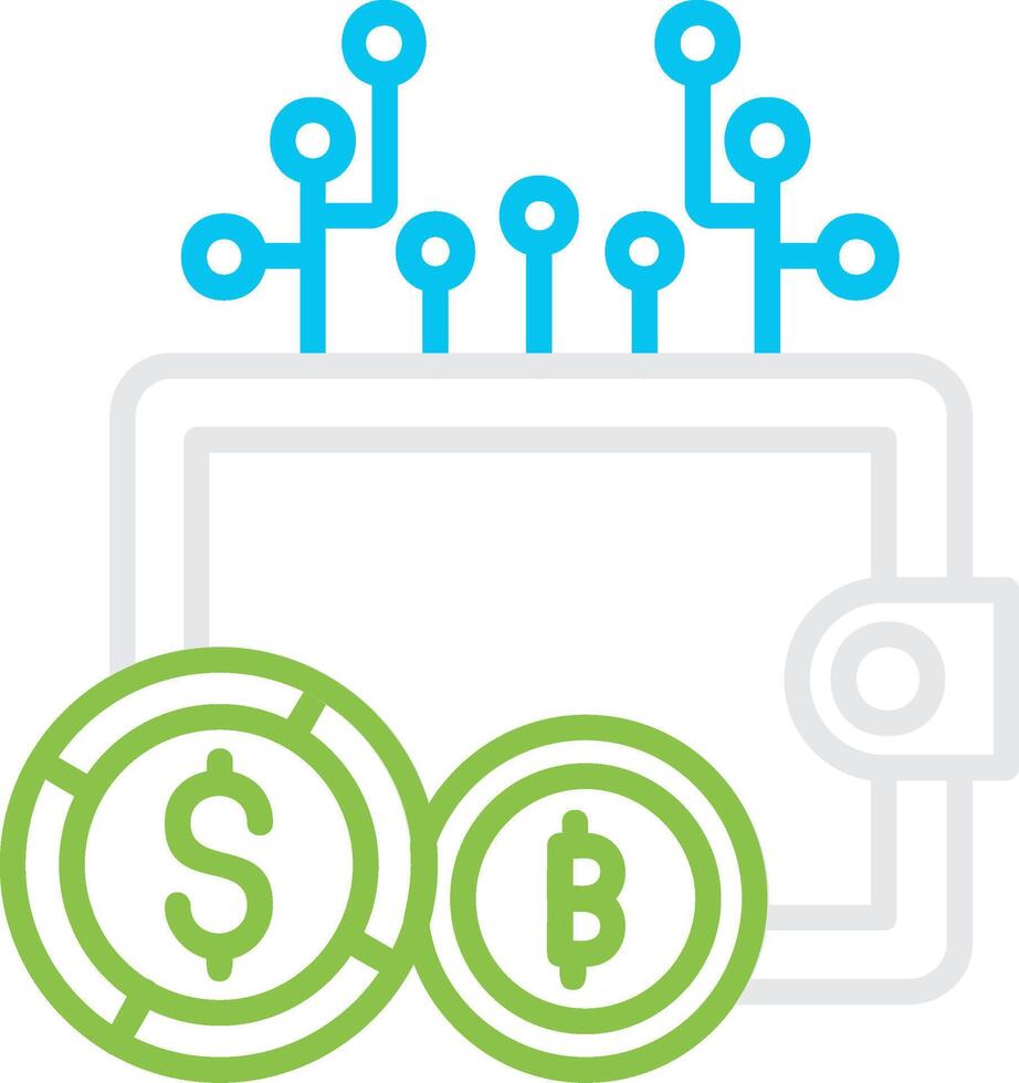 Cryptowallet Creative Icon Design vector