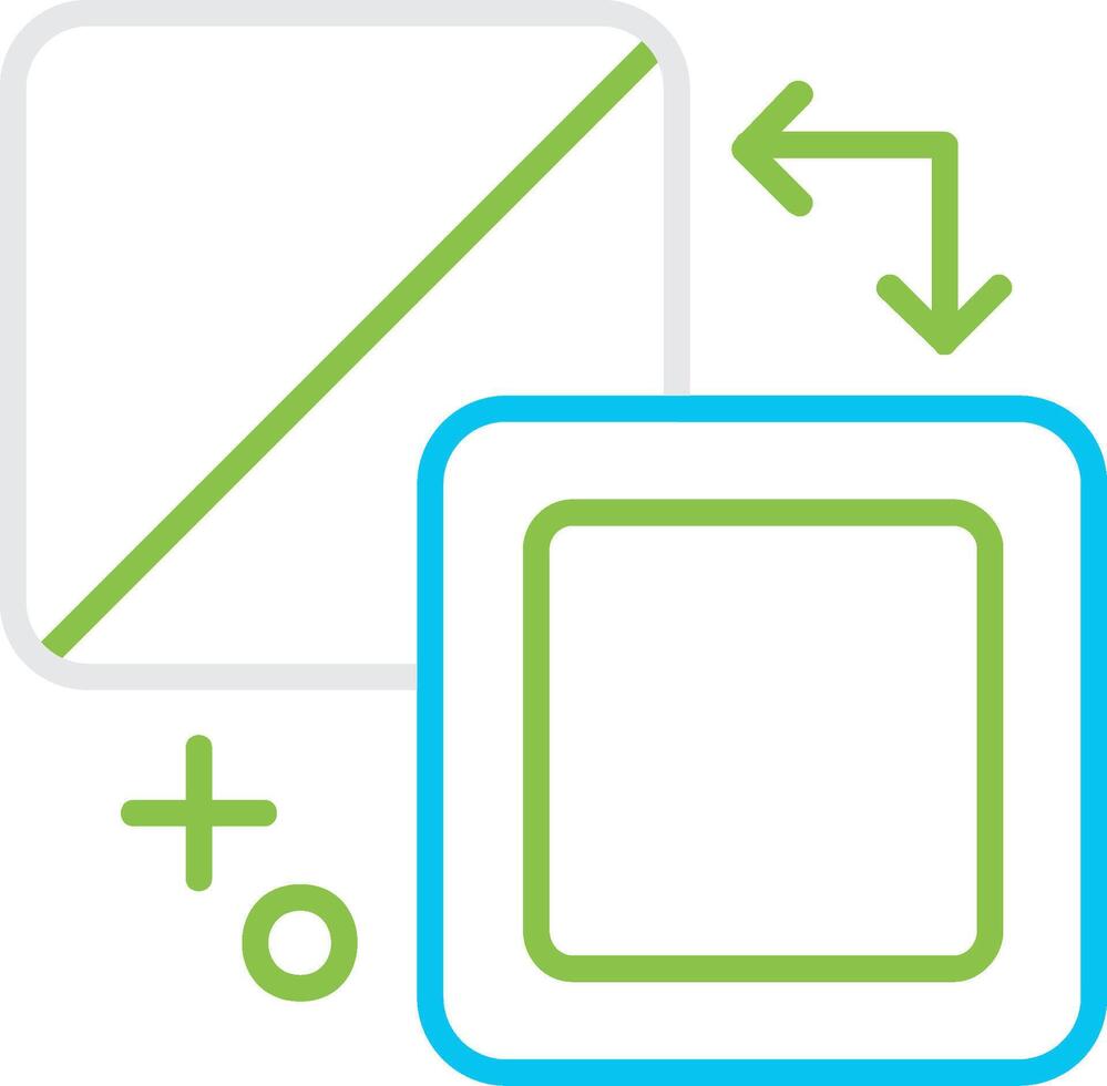 Fill And Stroke Creative Icon Design vector