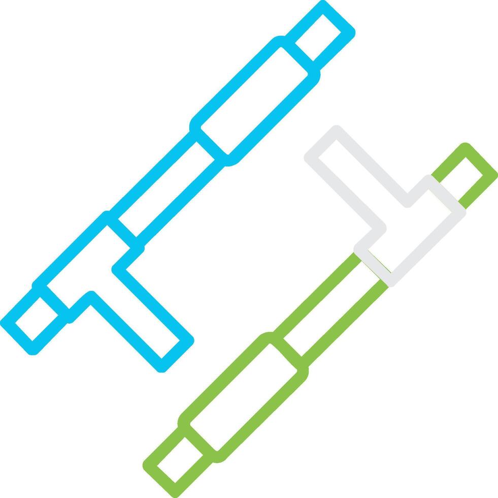 Tonfa Creative Icon Design vector