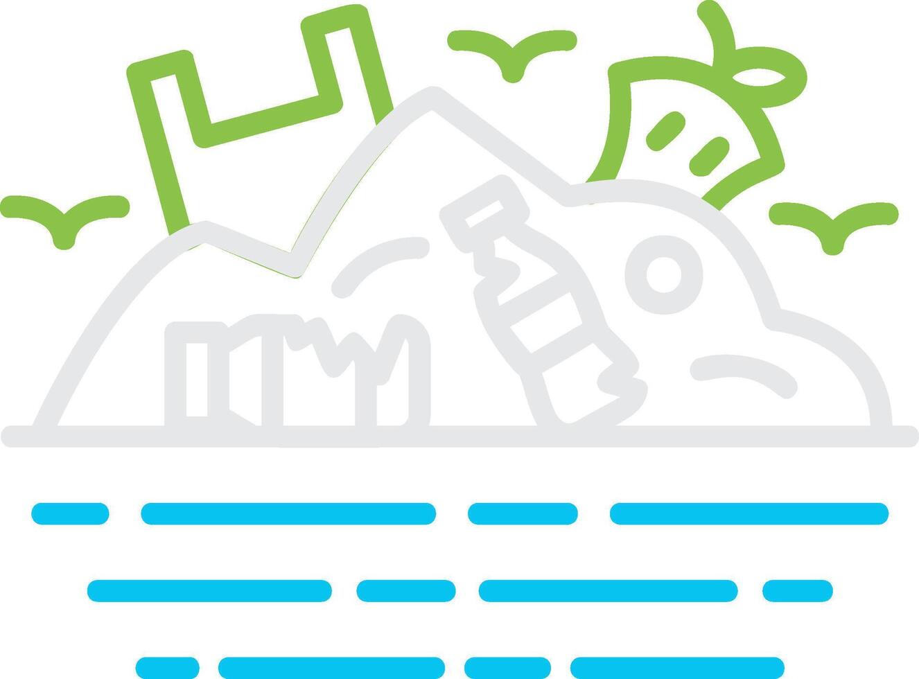 Landfill Creative Icon Design vector