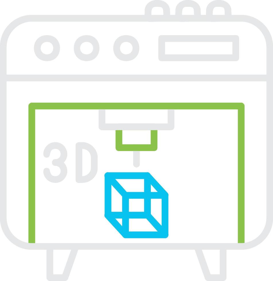 3d Printer Creative Icon Design vector
