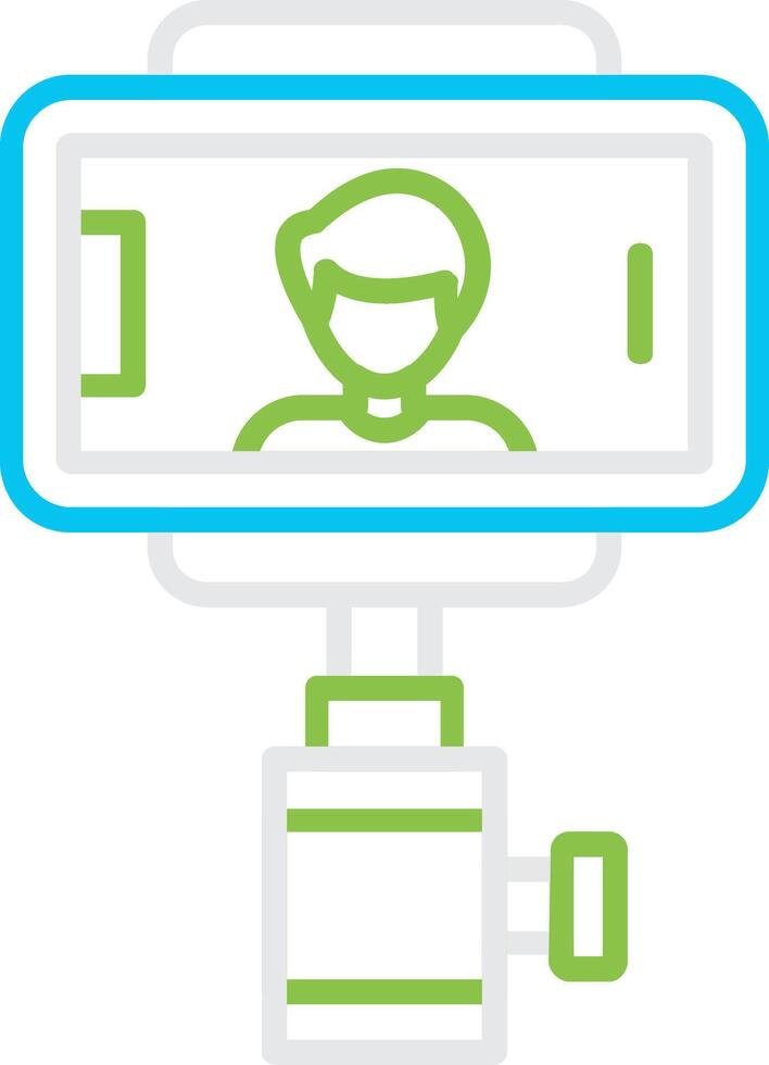 Selfie Stick Creative Icon Design vector