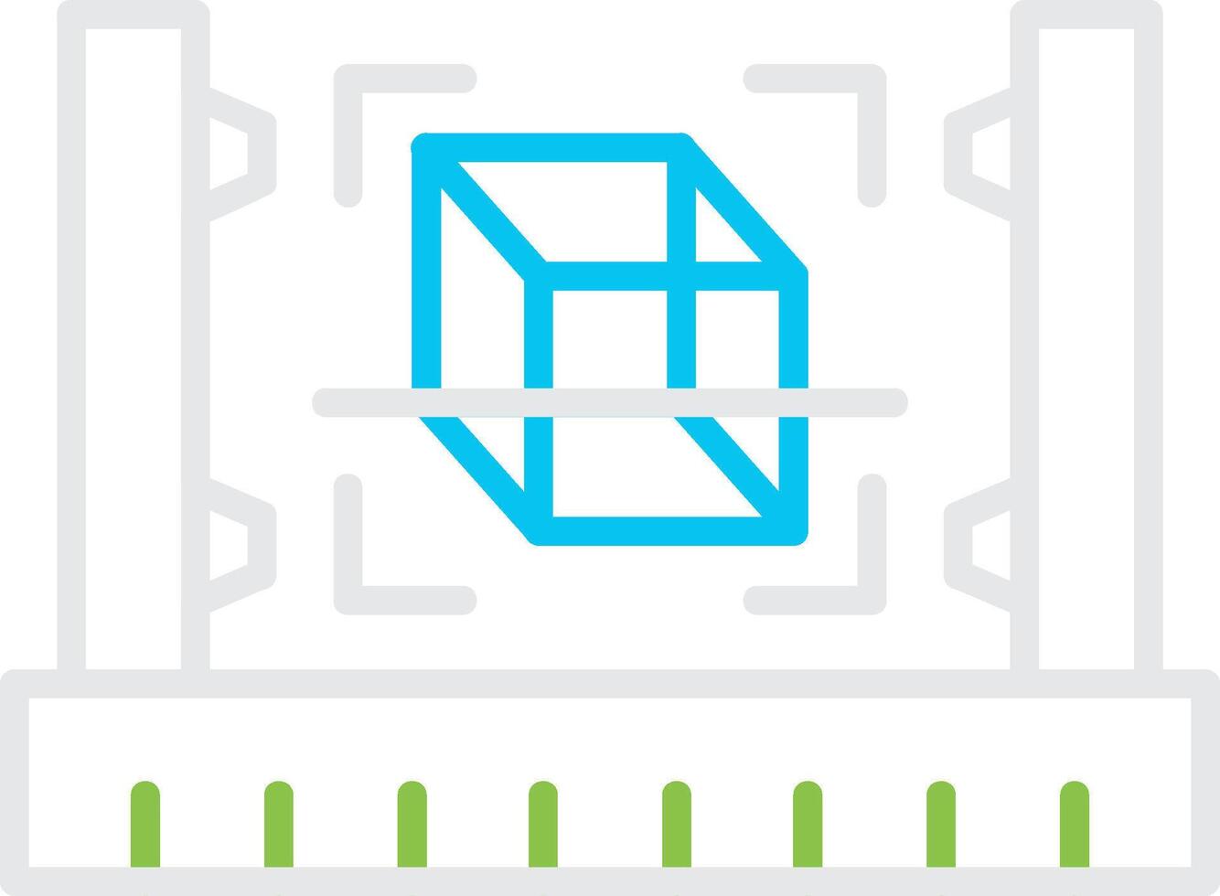 3d Scanner Creative Icon Design vector
