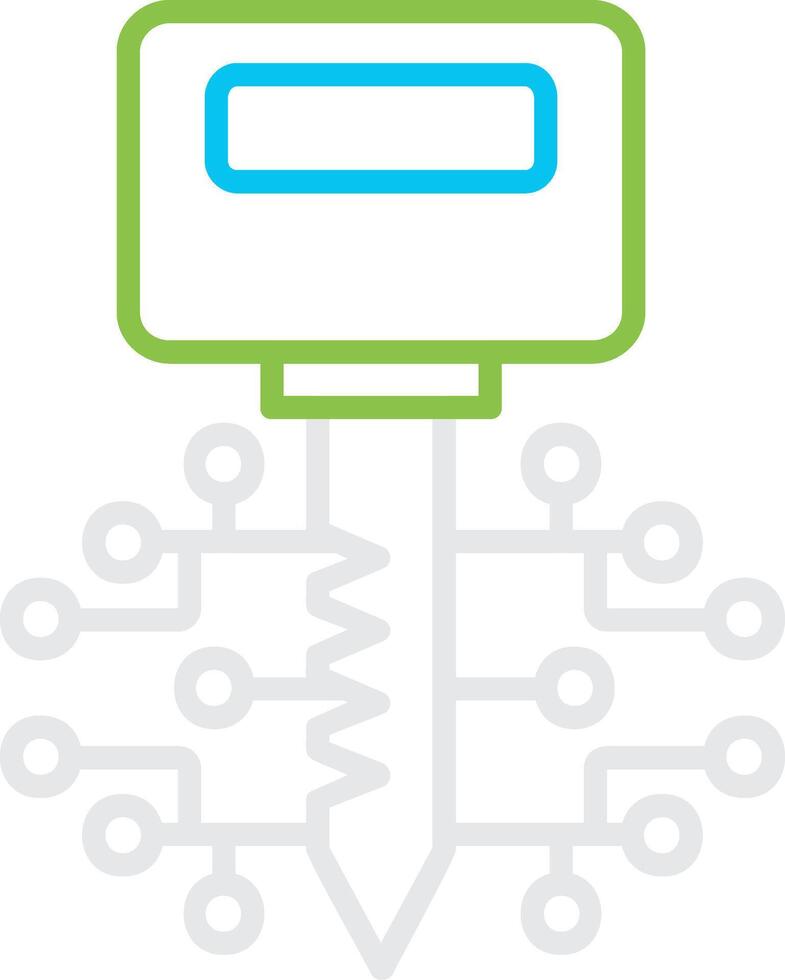 Digital Key Creative Icon Design vector