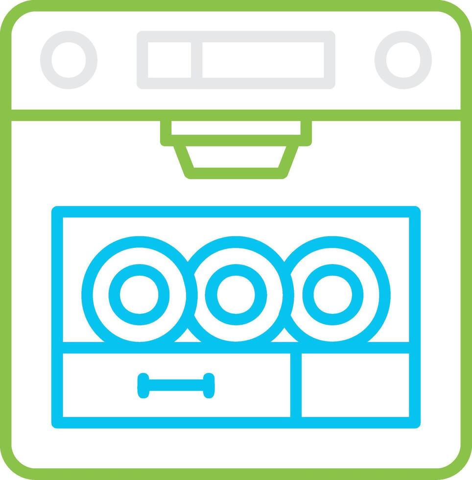 Dishwasher Creative Icon Design vector