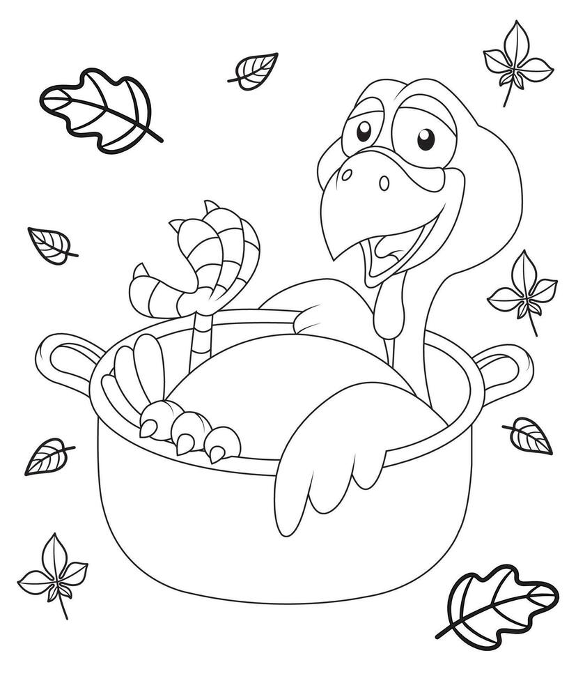 Thanksgiving coloring pages easy vector