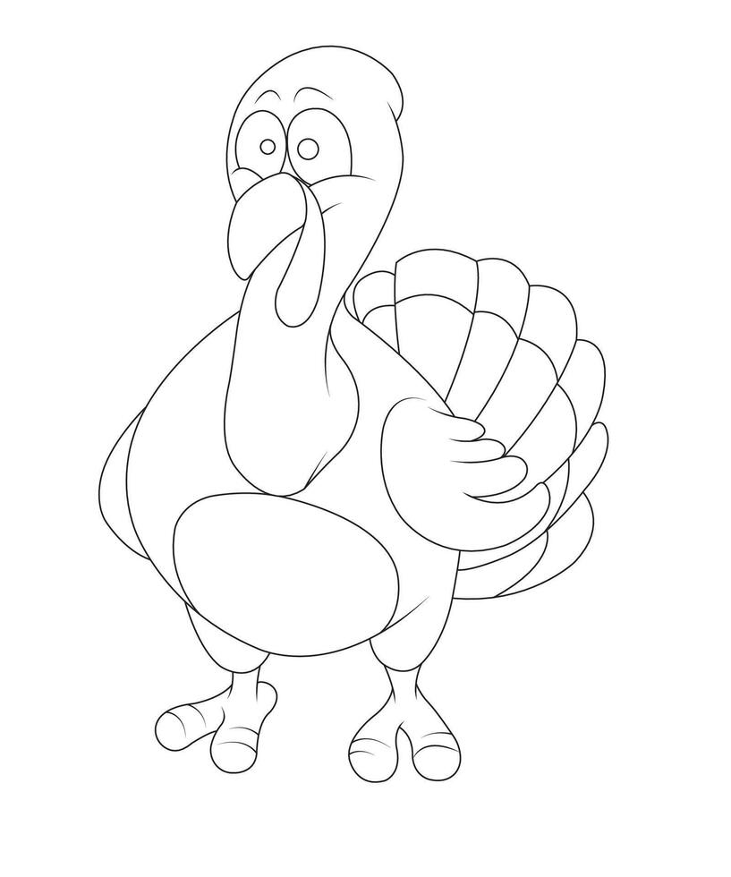 Thanksgiving coloring pages easy vector