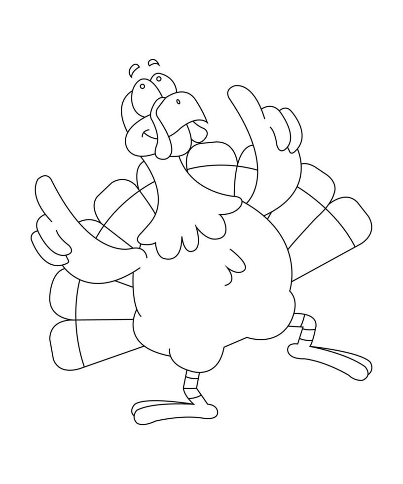Thanksgiving coloring pages easy vector