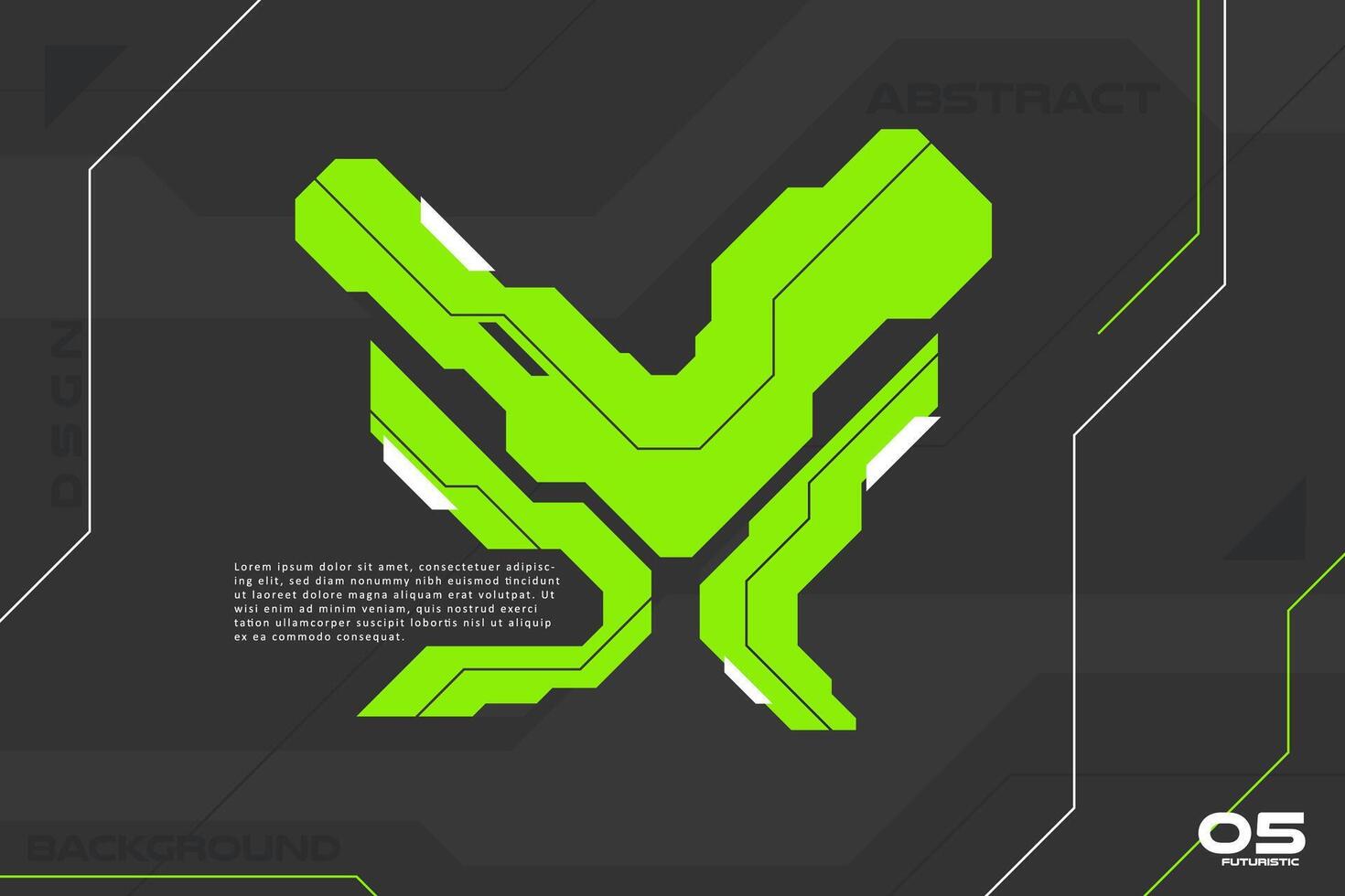 Futuristic Abstract Background with Sci-fi Geometric Shape for Technology Design vector