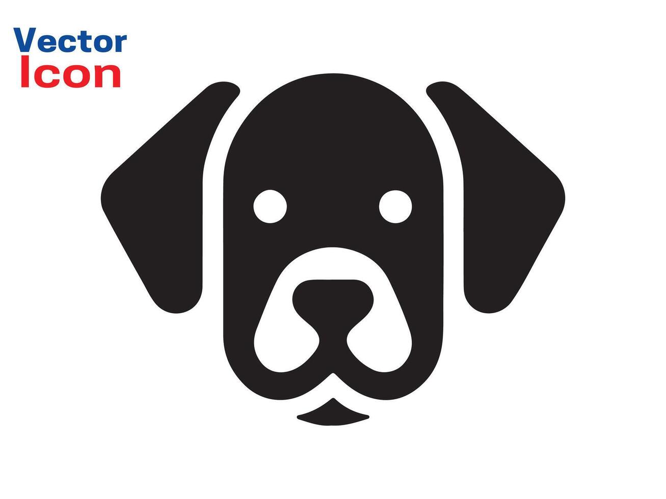 Dog head icon. Cartoon dog face. illustration. Silhouette simple. Animal Logotype concept.Logo design template. vector
